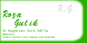 roza gulik business card